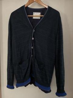 【sacai】美品サカイ カシミヤ ドローコード カーディガン グレー M sacai / サカイ | バックプリーツ 総柄 ニットカーディガン | 2