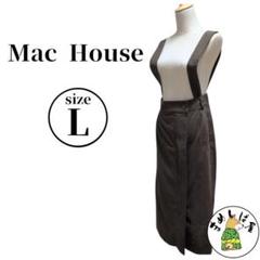 Mac House マックハウス【L】ラップスカート サスペンダー付き ひざ丈