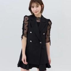 【REDYAZEL】 バックオープンベスト×フレアミニスカートセットアップ