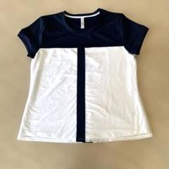 inphorm XL ネイビー/ホワイト 半袖Tシャツ