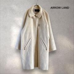 ARROW LAND 高級 美品 アルパカ ウール ハーフコート Mサイズ ARROW LAND 高級 美品 アルパカ ウール ハーフコート Mサイズ