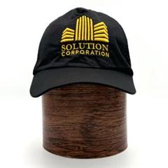 ビンテージキャップ Solution 建設会社 ハイクラウン 企業 刺繍 古着