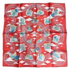 ✨希少美品✨HERMES エルメス カレ45 空飛ぶカレ シルク100%