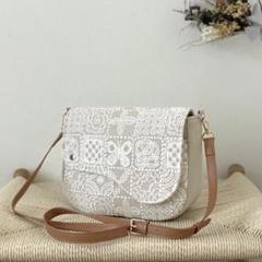 ⚮̈ミナペルホネン　forest tile navy まるっこポシェット ⚮̈ミナペルホネン forest tile navy まるっこポシェット