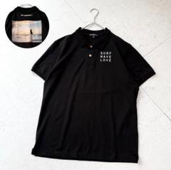 ロサーセン ゴルフ ポロシャツ LL バックプリント サーフ ブラック
