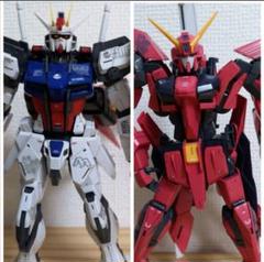ガンダムSEEDプラモデル完成品 エールストライクガンダム イージスガンダム
