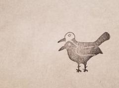 消しゴムはんこ。ヨゲンノトリのサムネイル