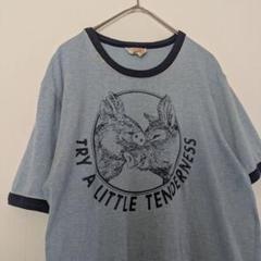90s カナダ製　アニマル　豚　リンガーTシャツ シングルステッチ