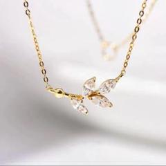 n018l 【リーフ】 ネックレス CZダイヤ ゴールド 葉 シンプル キラキラ n018j 【リーフ】 ネックレス CZダイヤ ゴールド 葉 シンプル