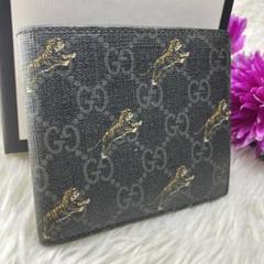 GUCCI 二つ折り財布 虎柄 ブラック GUCCI（折り財布）のフリマアイテム一覧