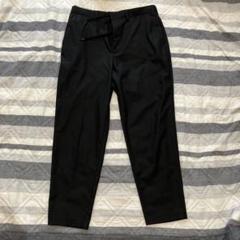 GU メンズテーパードパンツ　ブラックL