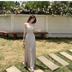 大人気❤️夏のパーティーロングハイウエストドレス
