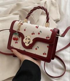 チェリー柄ショルダーバッグ 美品 未使用
