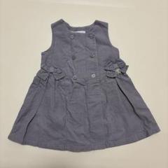Tartine et Chocolat グレー ブルー　ワンピース 90