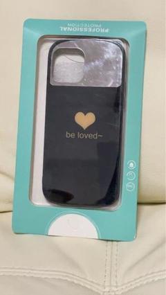 iPhone12 ケース カバー ブラック ハート ミラー 新品