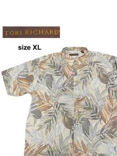 美品★USA製★TORI RICHARD★半袖★アロハシャツ★総柄★アート★XLのサムネイル