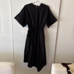 HYKE ハイク 21AW バンドカラーポリエステルシャツワンピース