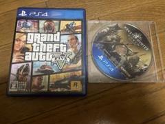 PS4 GTA5（ケース&説明書付）+MHWディスクのみセット
