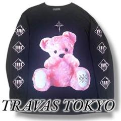 TRAVAS TOKYO トラバストーキョー テディベア ロンT BLK×PNK TRAVAS TOKYO トラバストーキョー テディベア ロンT BLK×PNK