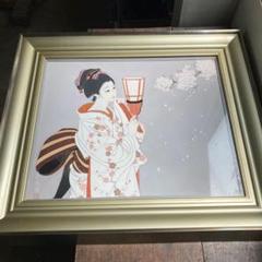 真作保証 直木孝太郎 「惜春」12号 美人画 透明アクリル 日本画 真作保証 直木孝太郎 「惜春」12号 美人画 透明アクリル 日本画