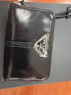 PRADA 黒 レザー キーケース コイン入れ