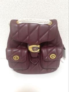 新品 未使用 COACH タビーバックパック レッド パープル CU076 新品 未使用 COACH タビーバックパック レッド パープル CU076