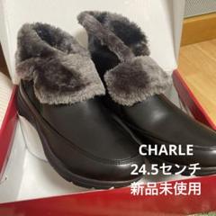CHARLE シャルレ23cm 黒ウェルネスショートブーツブーティー