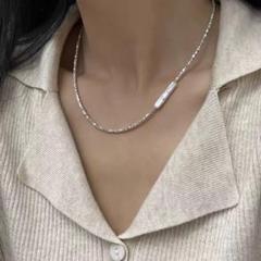 淡水バロックパールビーズネックレス