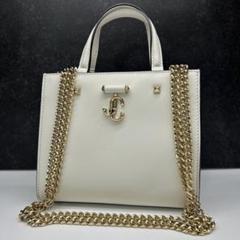 【美品！✨】ジミーチュウ 2WAY ショルダーバッグ ヴァレンヌ チェーン 白