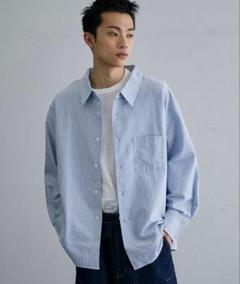 EDWIN STEPMARK オーバーサイズ ストライプシャツ　エドウィン