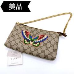 ◇グッチ◇456866/PVC×レザー/GGスプリーム/ポーチ/バッグ/ブランド ◇グッチ◇456866/PVC×レザー/GGスプリーム/ポーチ/バッグ
