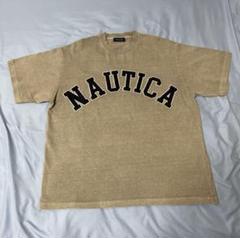 NAUTICA ベージュ ロゴ Tシャツ