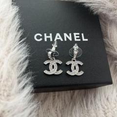 シャネル CHANEL ピアス ココマーク CCマーク シルバー