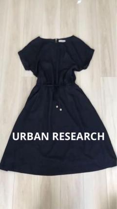 URBAN RESEARCH フレンチスリーブギャザーワンピース　半袖