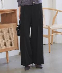 神戸レタス　PMサイズ　 しわ軽減タックワイドパンツ