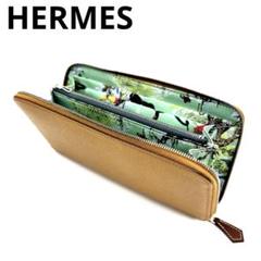 美品】エルメス 長財布 アザップ シルクイン ロング ブラウン系