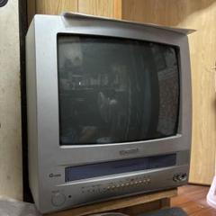 SHARPブラウン管テレビ 100V 60W 映像(砂嵐）電源￼○昭和59年製 動作確認済］SHARP ブラウン管テレビ