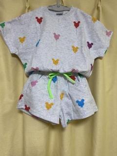 新品 韓国子供服 ディズニー バルーン ミッキー セットアップ
