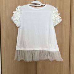 チェスティ　フラワー装飾付きホワイトTシャツのサムネイル