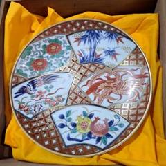 江戸中期　古伊万里　極上　赤絵金蘭手　30㎝皿　共箱　山徳製　祝皿 江戸中期 古伊万里 極上 赤絵金蘭手 30㎝皿 共箱 山徳製 祝皿