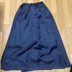 GU ネイビー ロングスカート S