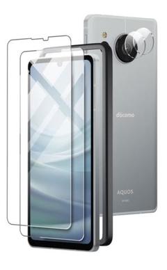 【ガイド枠付き】 AQUOS sense7 ガラスフィルム 9H硬度 高透過率