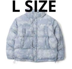 ブレスユー ダウンジャケット 青 マーブル模様 Lサイズ EMPORIO ARMANI EA8 KING SIZE 大きいサイズのエンポリオ