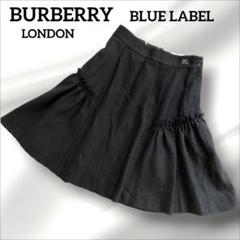 ☆BURBERRY LONDON☆【美品】ブラックデニム フレアスカート 48♡ BURBERRY London ブレザー スカート セットアップ 150cm