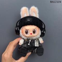 labubu ラブブ　ぬいぐるみ着17cm オーバーオール着せ替え服　5点セット
