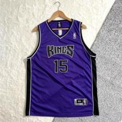 低価格の カズンズ NBA #15 ビッグ XXXL パープル ジャージ キングス ウェア