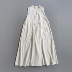 793*アーキ ARCHI シルクリネン ノースリーブ ロングジャケット