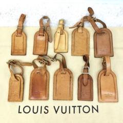 ルイヴィトン ネームタグ 6個セット LOUIS VUITTON ルイヴィトン ネームタグ レザー ブラック 黒