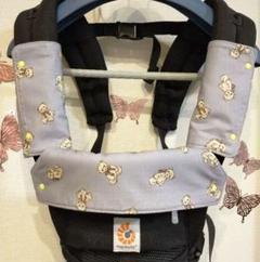 Kー㊱抱っこ紐 よだれカバー &首まわりカバー ベア チェック柄 エルゴ対応