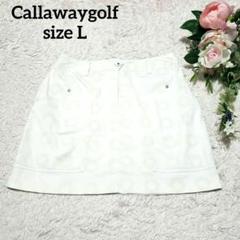 Callaway キャロウェイ 透かし花柄 タイトスカート ゴルフウェア L